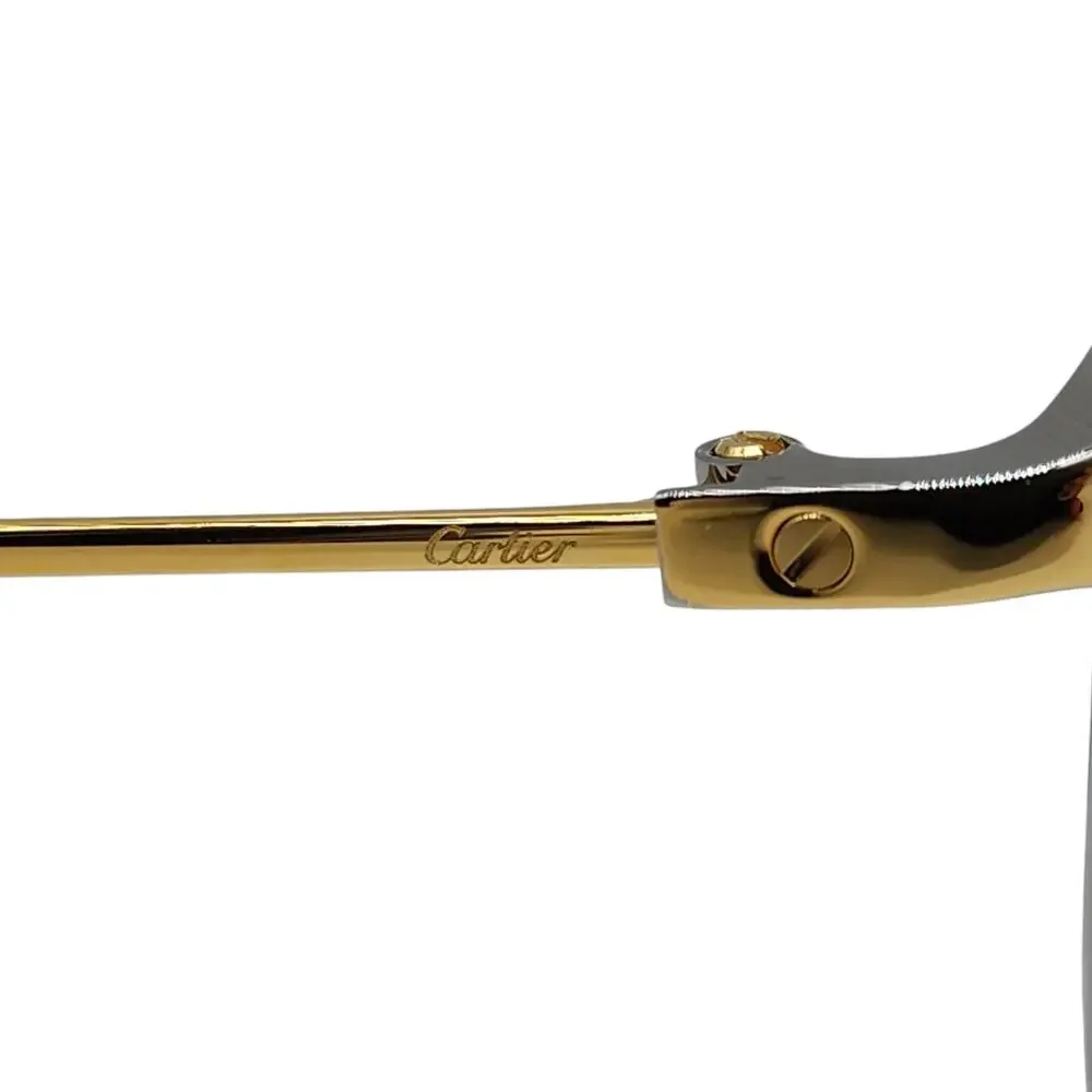 Cartier Santos de Cartier Sunglasses - Gold - Picture 4 of 9